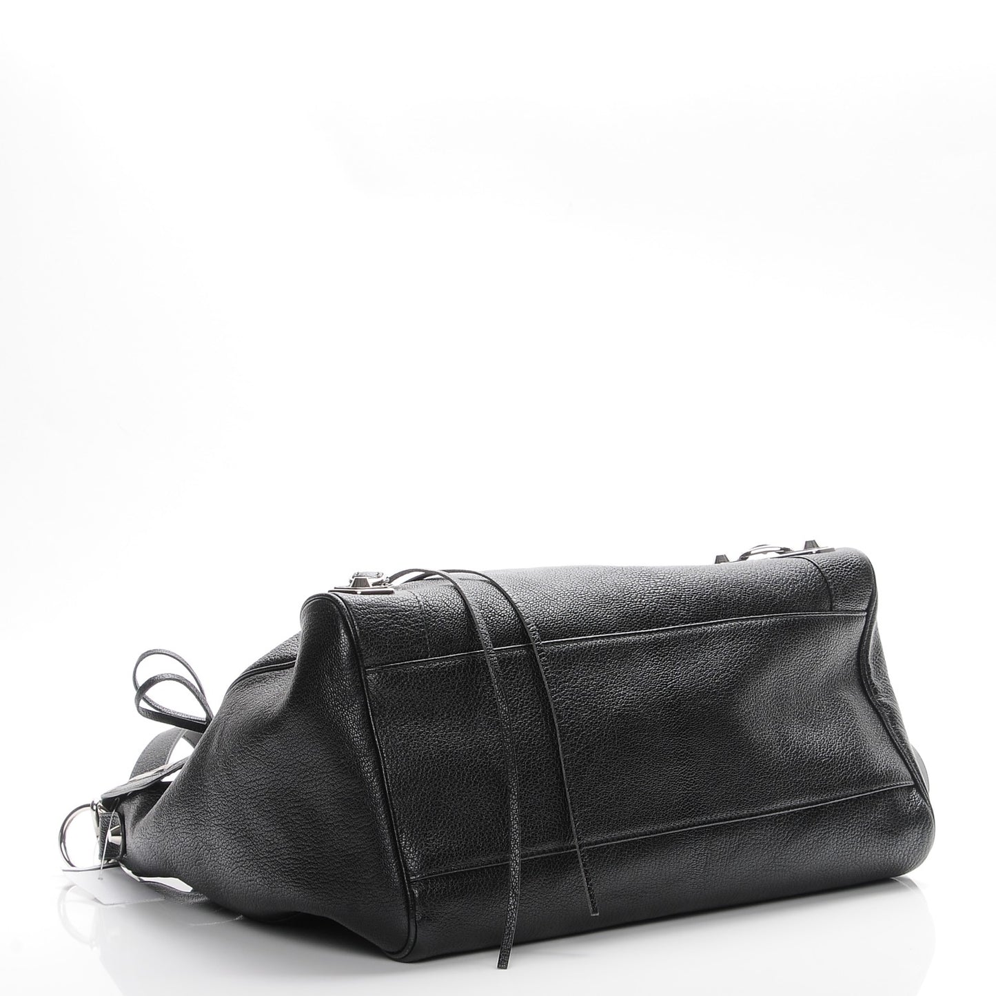 Chevre Silver Metallic Edge Hardware Velo Black