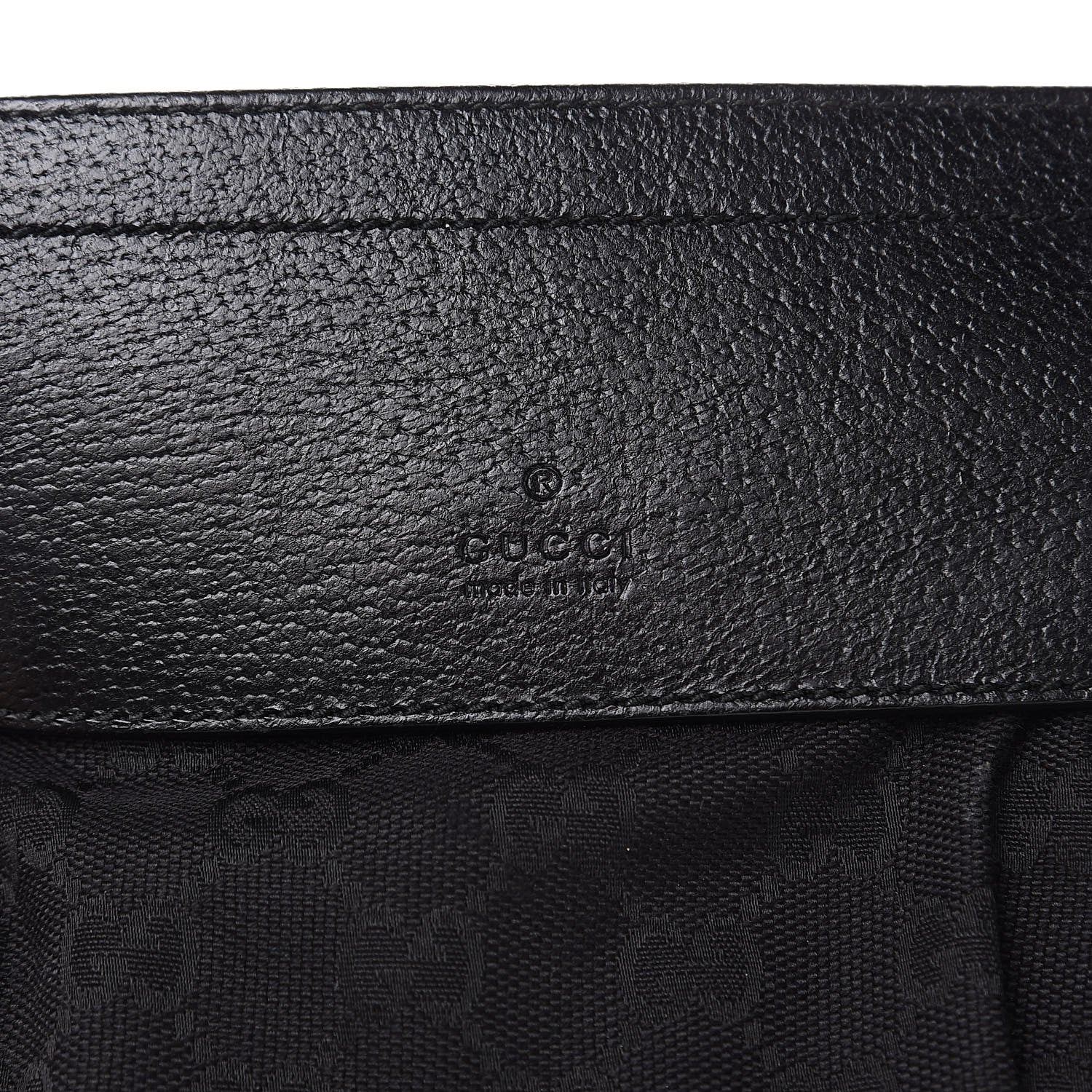 Gucci GG Monogram Web Double Pocket Belt Bag Black 6 of 12