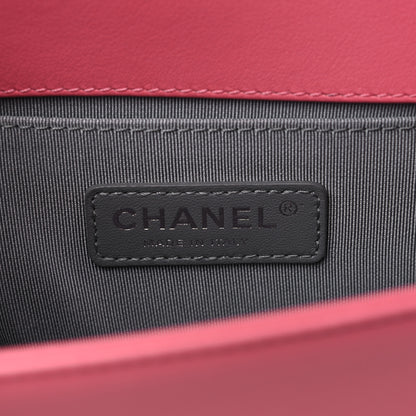 Chanel Calfskin Chevron Quilted Small Boy Flap Pink 6 of 9