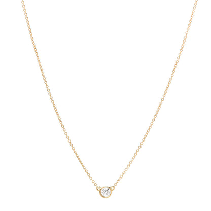 Tiffany 18K Yellow Gold Diamond .17ct Elsa Peretti Diamonds by the Yard Pendant Necklace 1 of 5