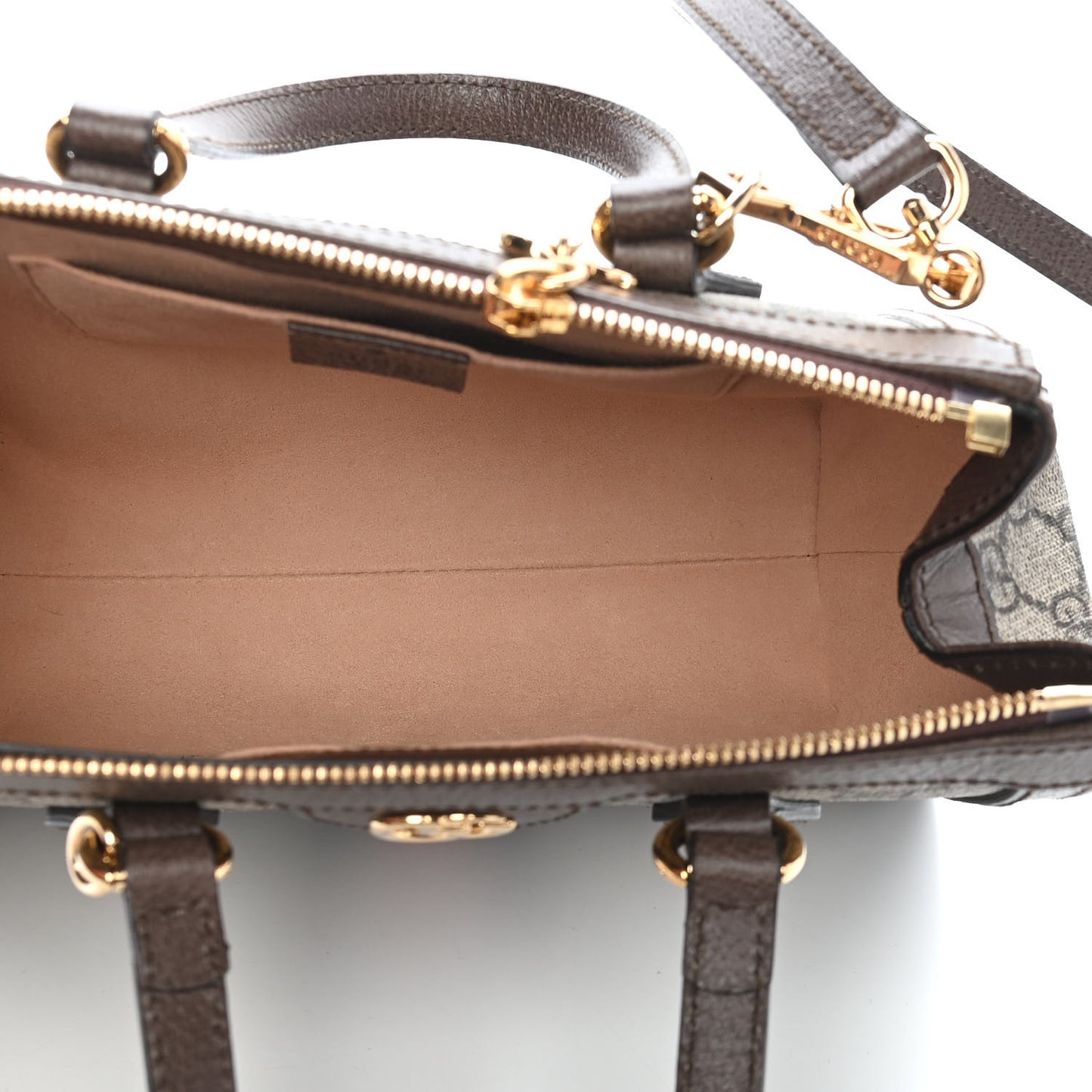 GG Supreme Monogram Small Ophidia Tote Bag Brown