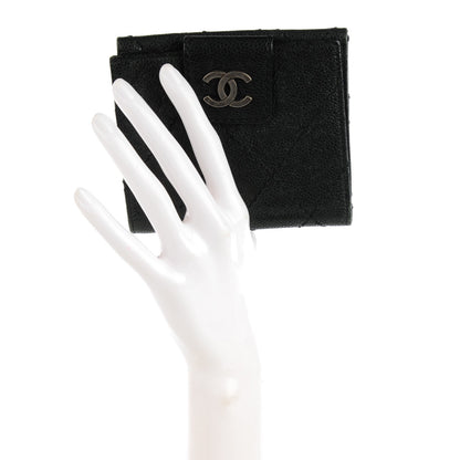 Chanel Caviar Outdoor Ligne French Wallet Black 2 of 7