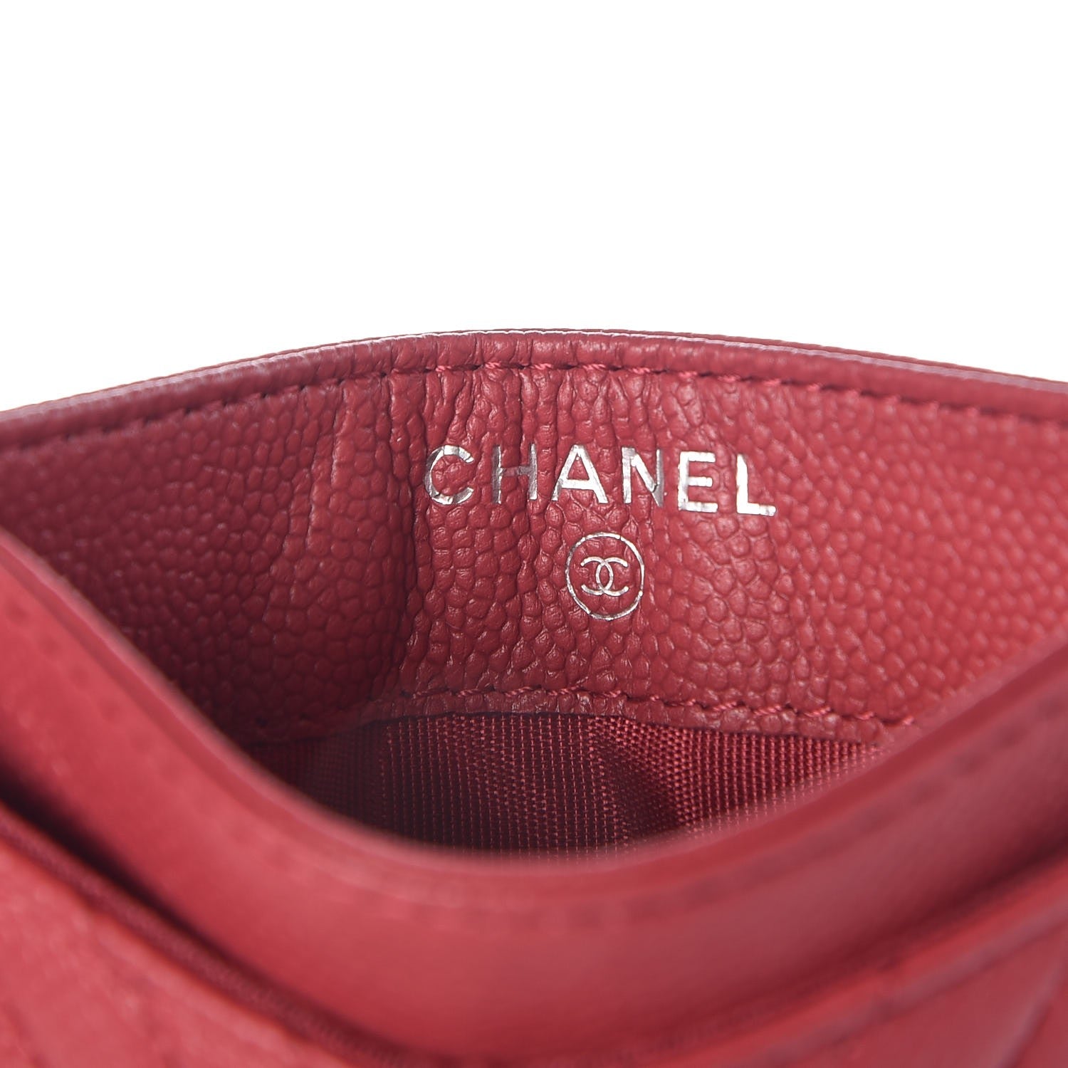 Chanel Caviar Chevron Quilted Card Holder Pink 6 of 8