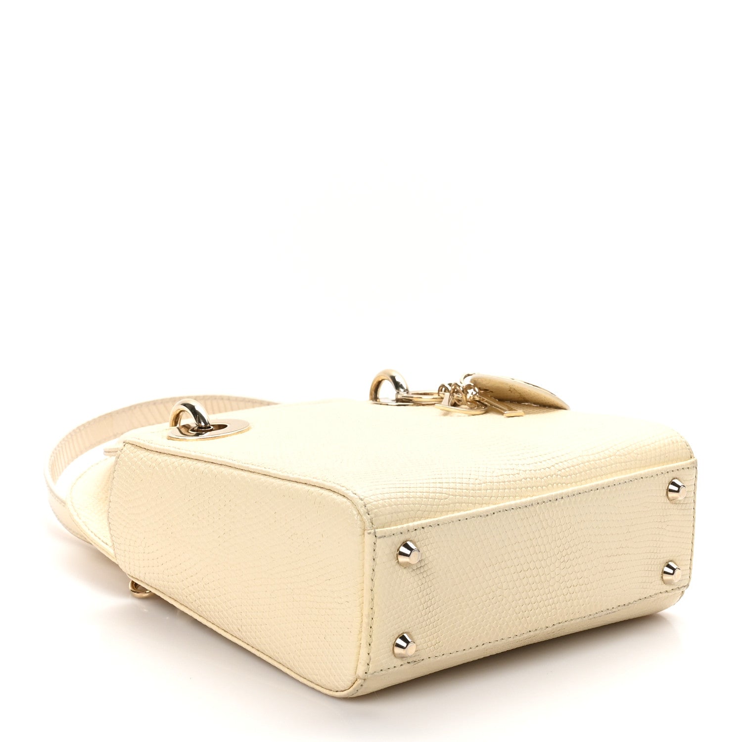 Christian Dior Lizard Mini Lady Dior White 1756817 – FASHIONPHILE