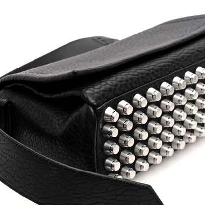 Alexander Wang Pebbled Lambskin Medium Ricco Flap Bag Black 8 of 9