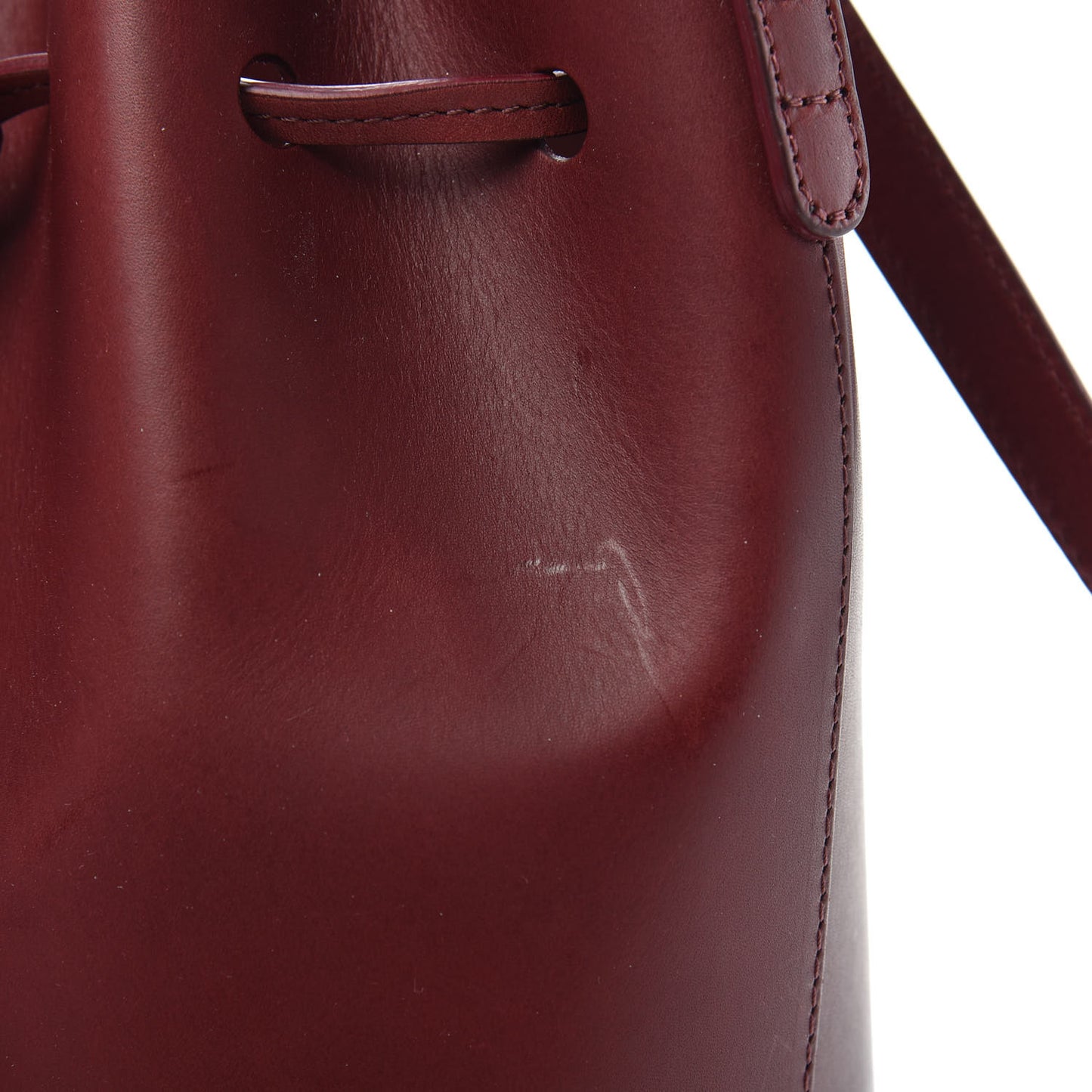 Calfskin Mini Bucket Bag Burgundy