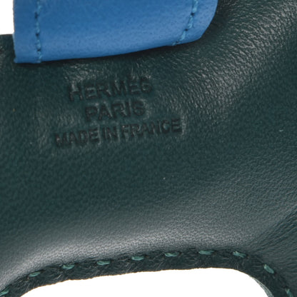 Hermes Milo Lambskin Grigri Rodeo Horse Bag Charm PM Malachite Bleu Zanzibar Lime 3 of 4