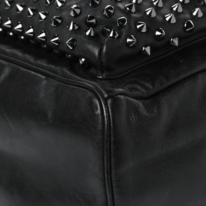 MCM Calfskin Medium Studded Backpack Black 9 of 13