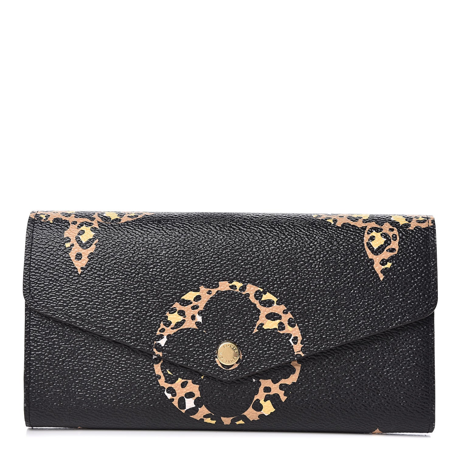 Louis Vuitton Monogram Giant Jungle Sarah Wallet Black 1 of 8