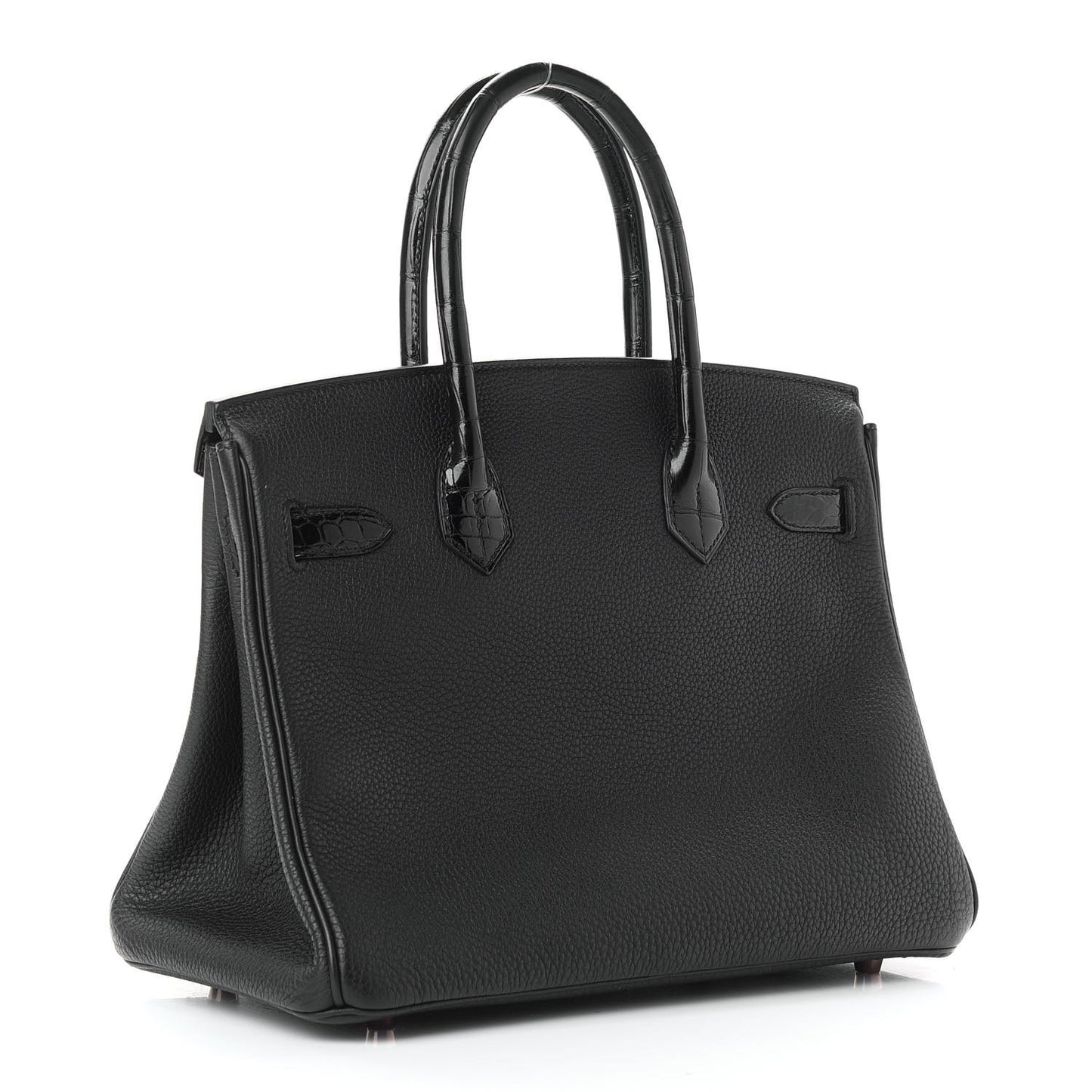 Togo Shiny Niloticus Crocodile Birkin Touch 30 Black