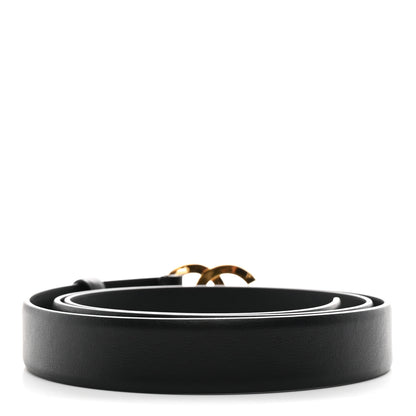 Chanel Calfskin Paris Button CC Belt 100 40 Black 2 of 8
