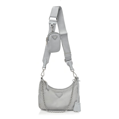 Prada Re-Nylon Saffiano Re-Edition 2005 Shoulder Bag Fiordaliso 1 of 14