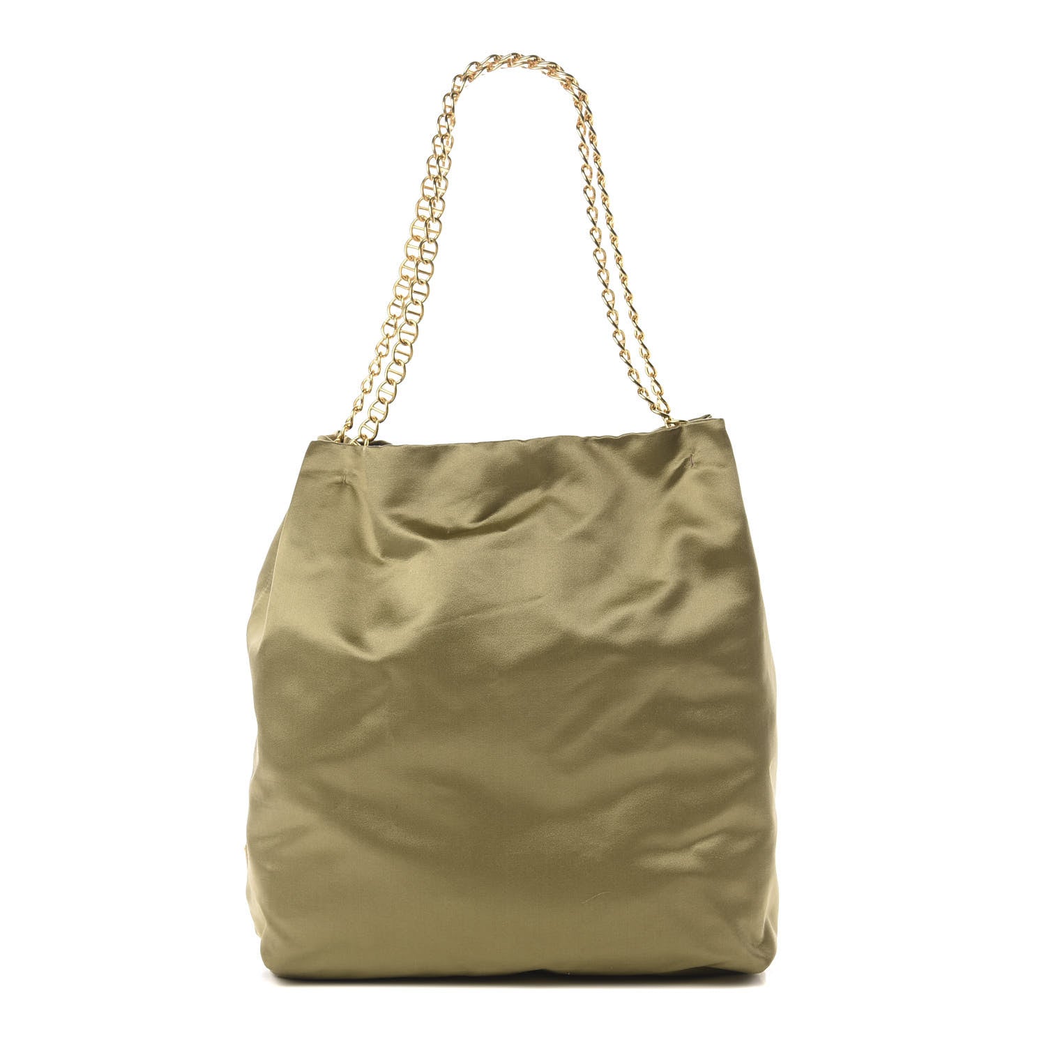 Prada Satin Rasso Chain Bag Light Green 1 of 12