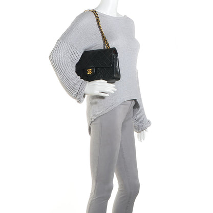 Chanel Lambskin Quilted Medium Double Flap Bag Black 2 of 10
