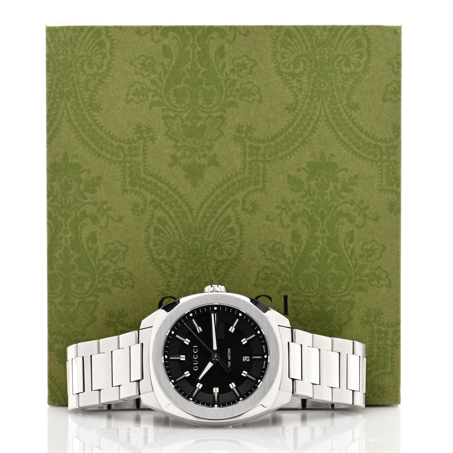 Stainless Steel 40mm GG2570 Quartz Watch Black
