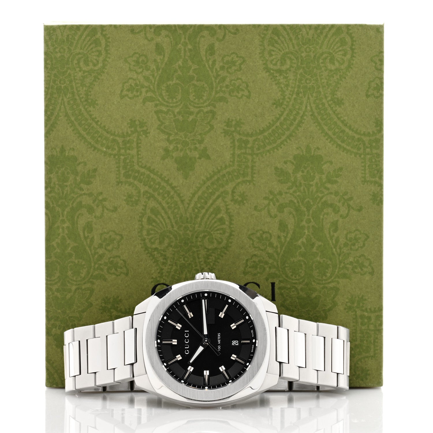 Gucci Stainless Steel 40mm GG2570 Quartz Watch Black 5 of 5