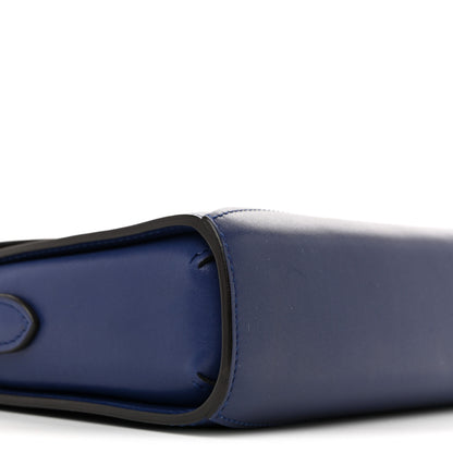 Moynat Box Calfskin Gabrielle Reporter Shoulder Bag Blue 8 of 14