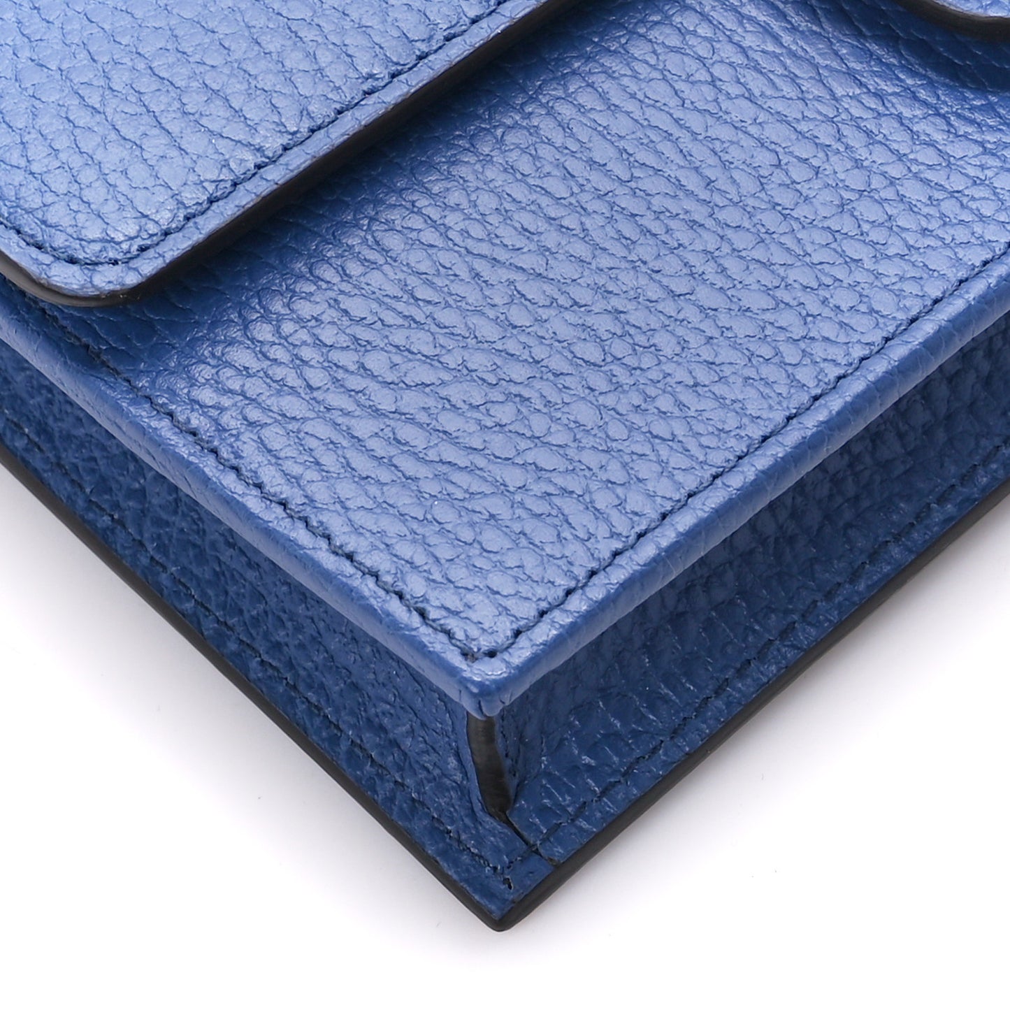 Dollar Calfskin Interlocking G Chain Wallet Caspian