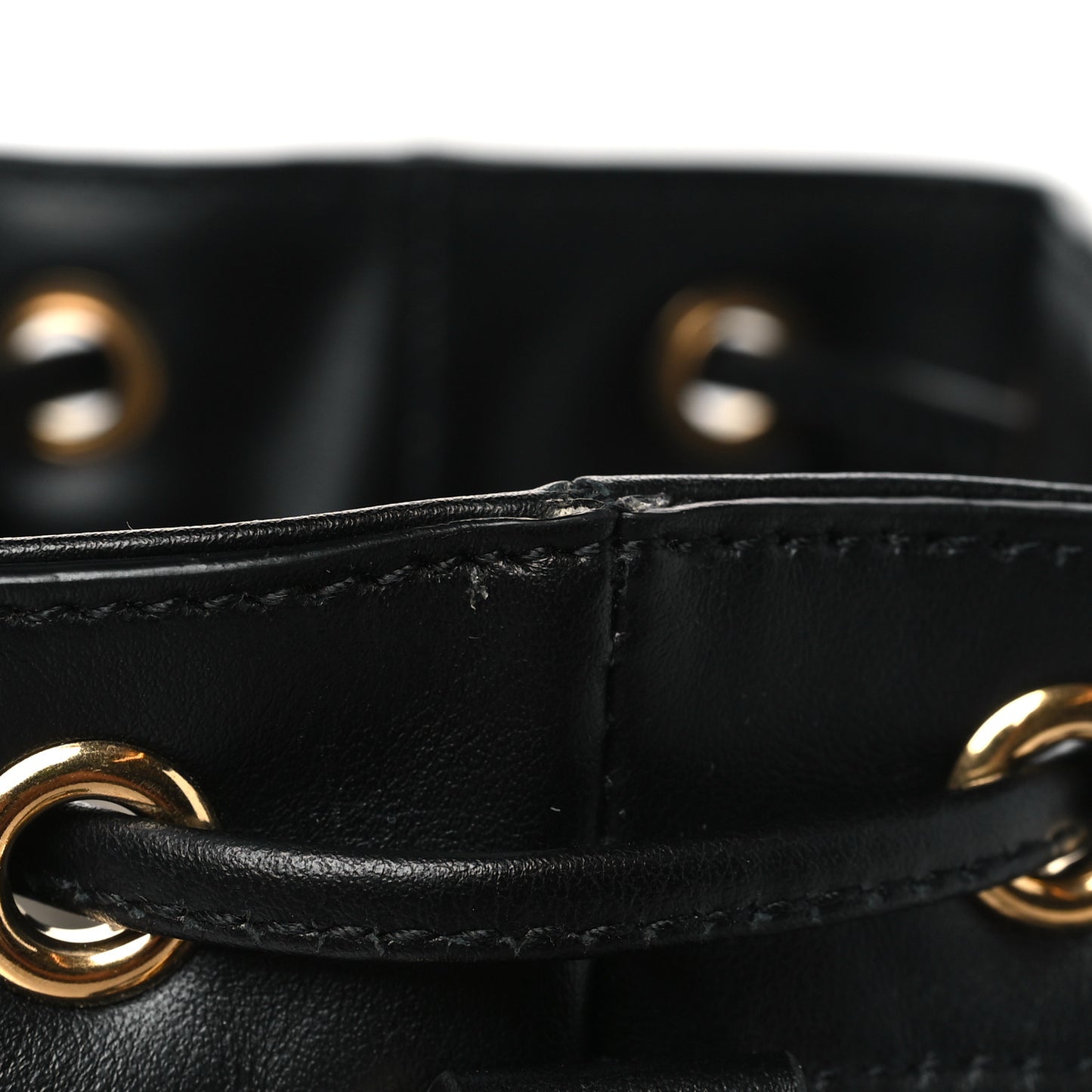 Calfskin GG Matelasse Bucket Bag Black