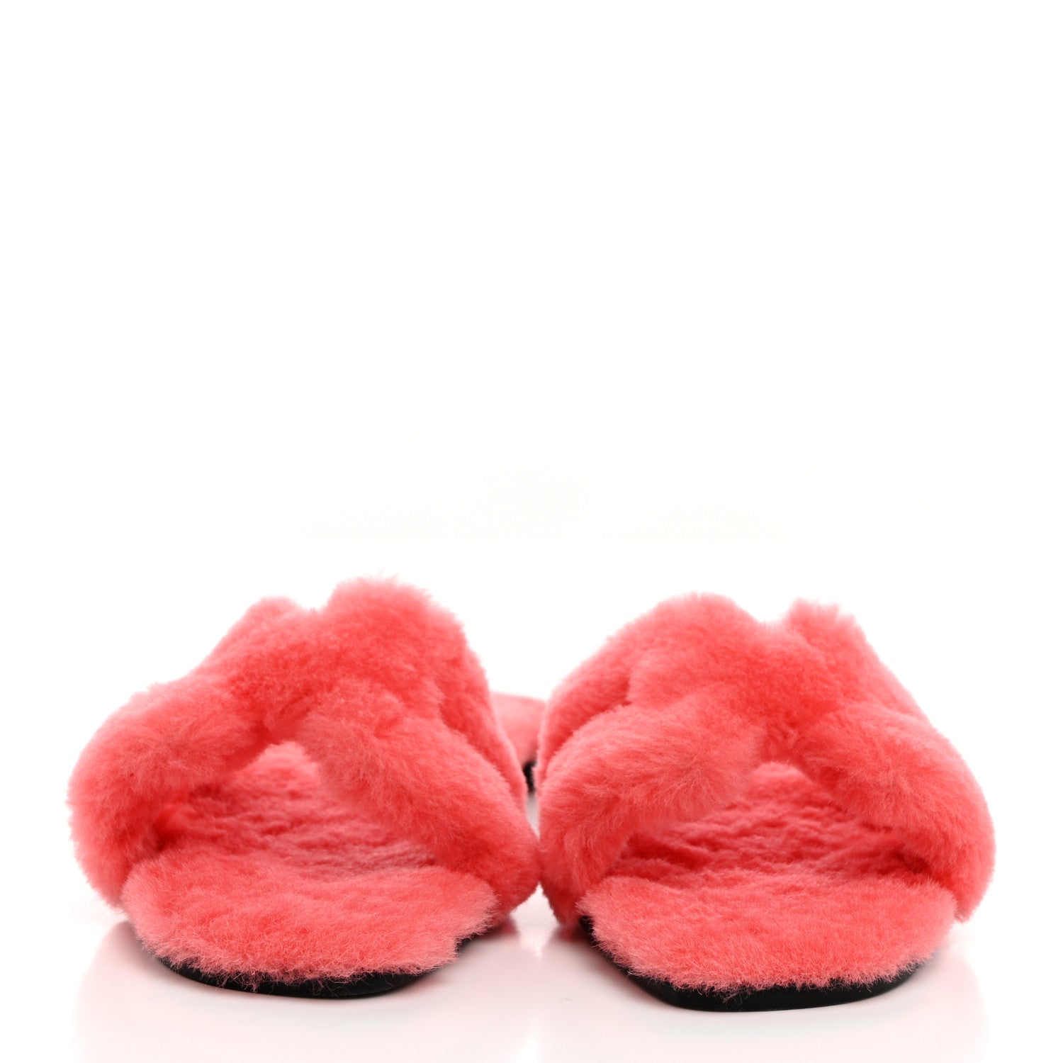 Hermes Woolskin Oran Sandals 38.5 Rose Du Desert 2 of 7
