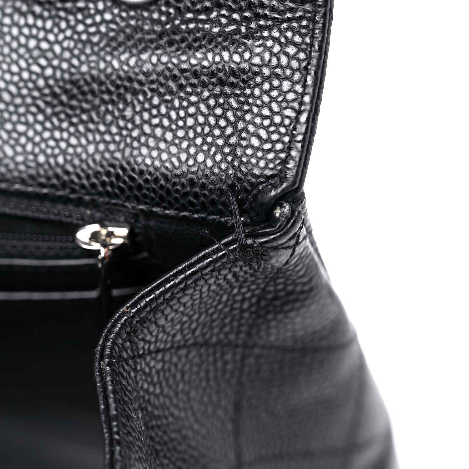 Chanel Caviar Quilted Jumbo Single Flap Black 13 of 14