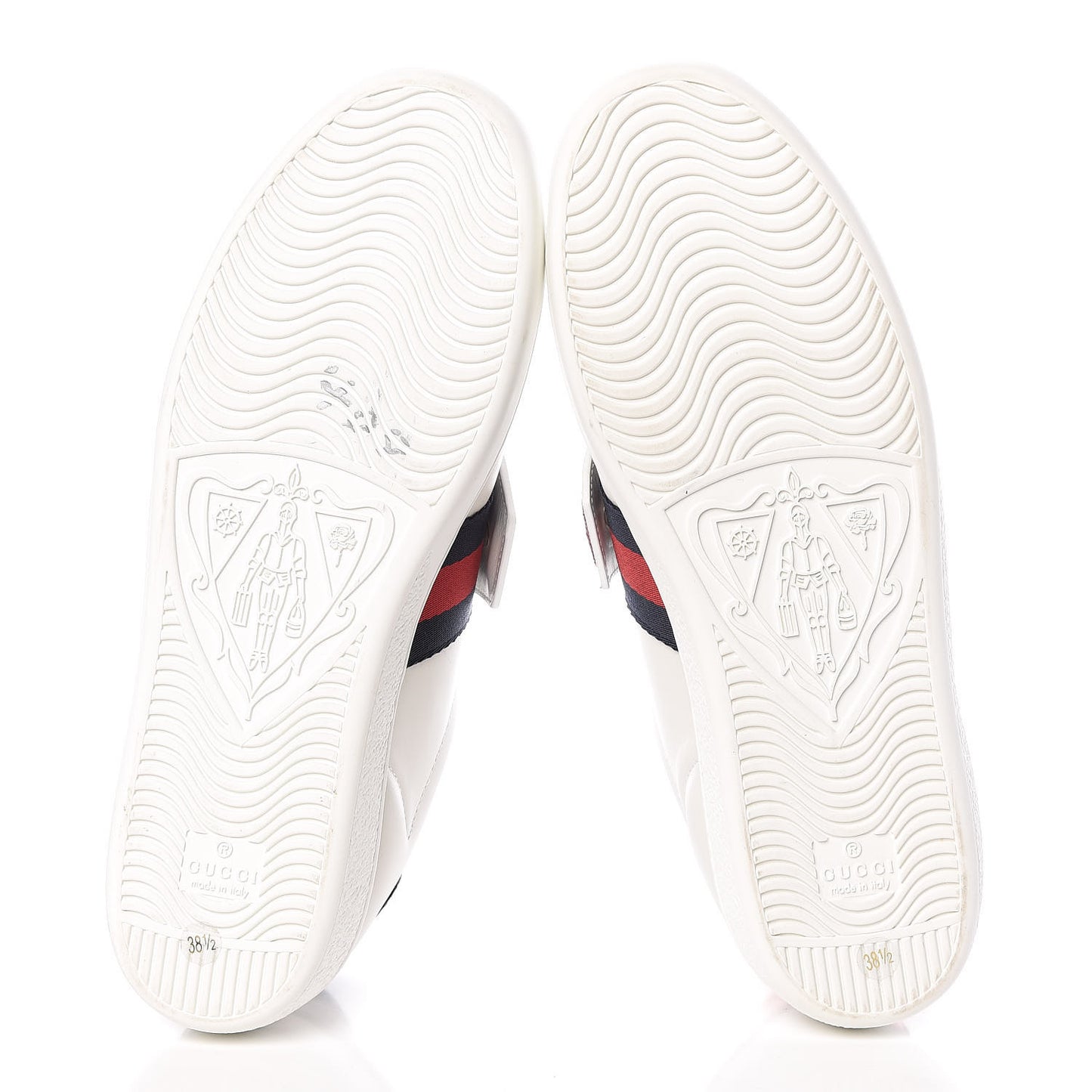 Calfskin Sequins Web Game Logo Womens Ace Sneakers 38.5 White