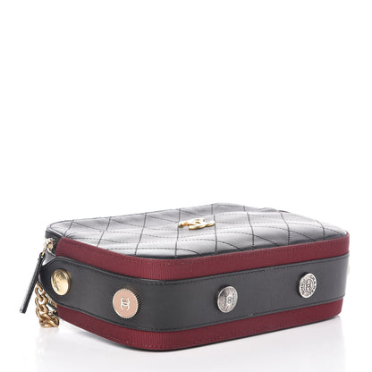 Chanel Calfskin Grosgrain Stitched Button Up Camera Case Black 4 of 13