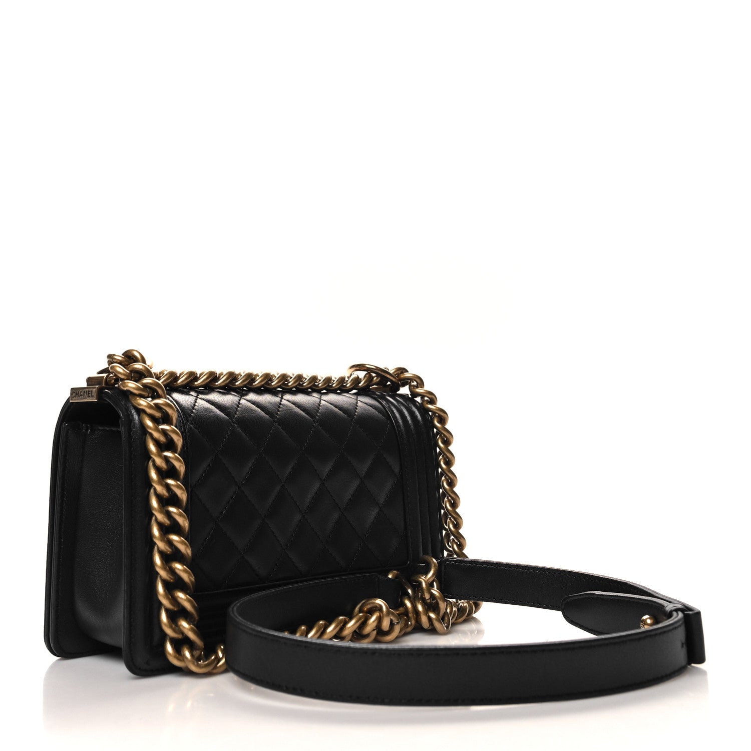 Chanel Lambskin Quilted Small Boy Flap Black 3 of 12