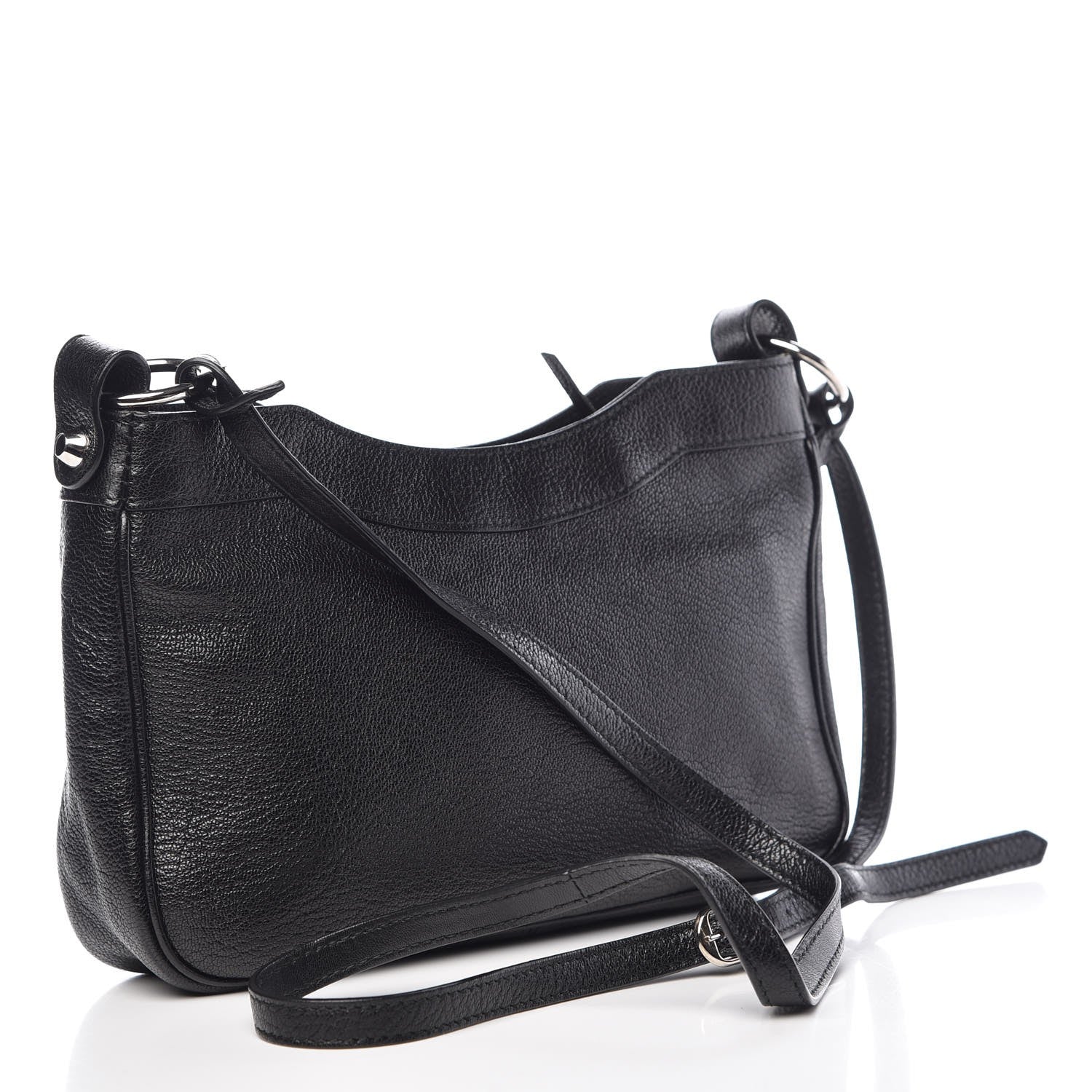 Balenciaga Chevre Silver Metallic Edge Hardware Hip Black 3 of 7