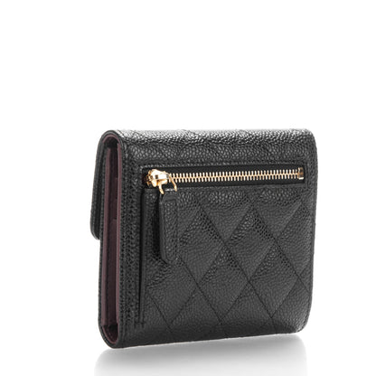 Chanel Caviar Quilted Compact Flap Wallet Black 3 of 8