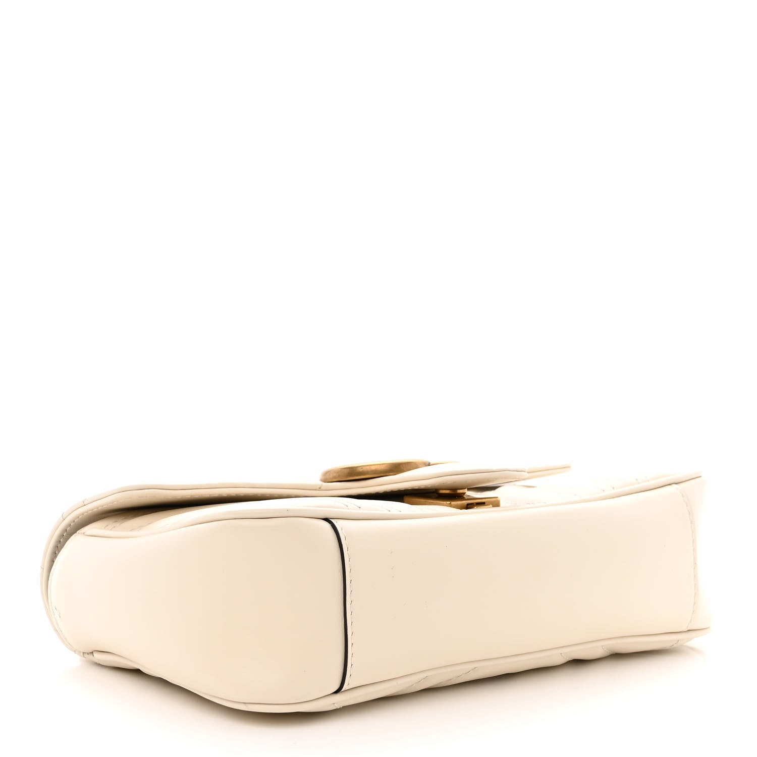Gucci Calfskin Matelasse Mini GG Marmont Shoulder Bag White 4 of 10