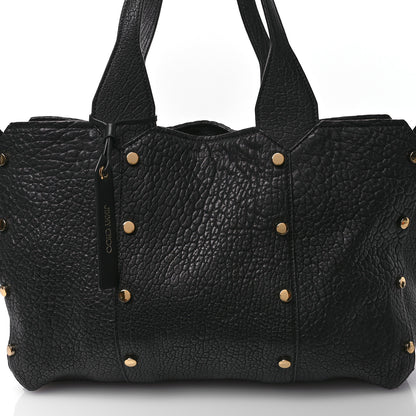 Jimmy Choo Grained Calfskin Studded Lockett Shopper Tote Black 7 of 9