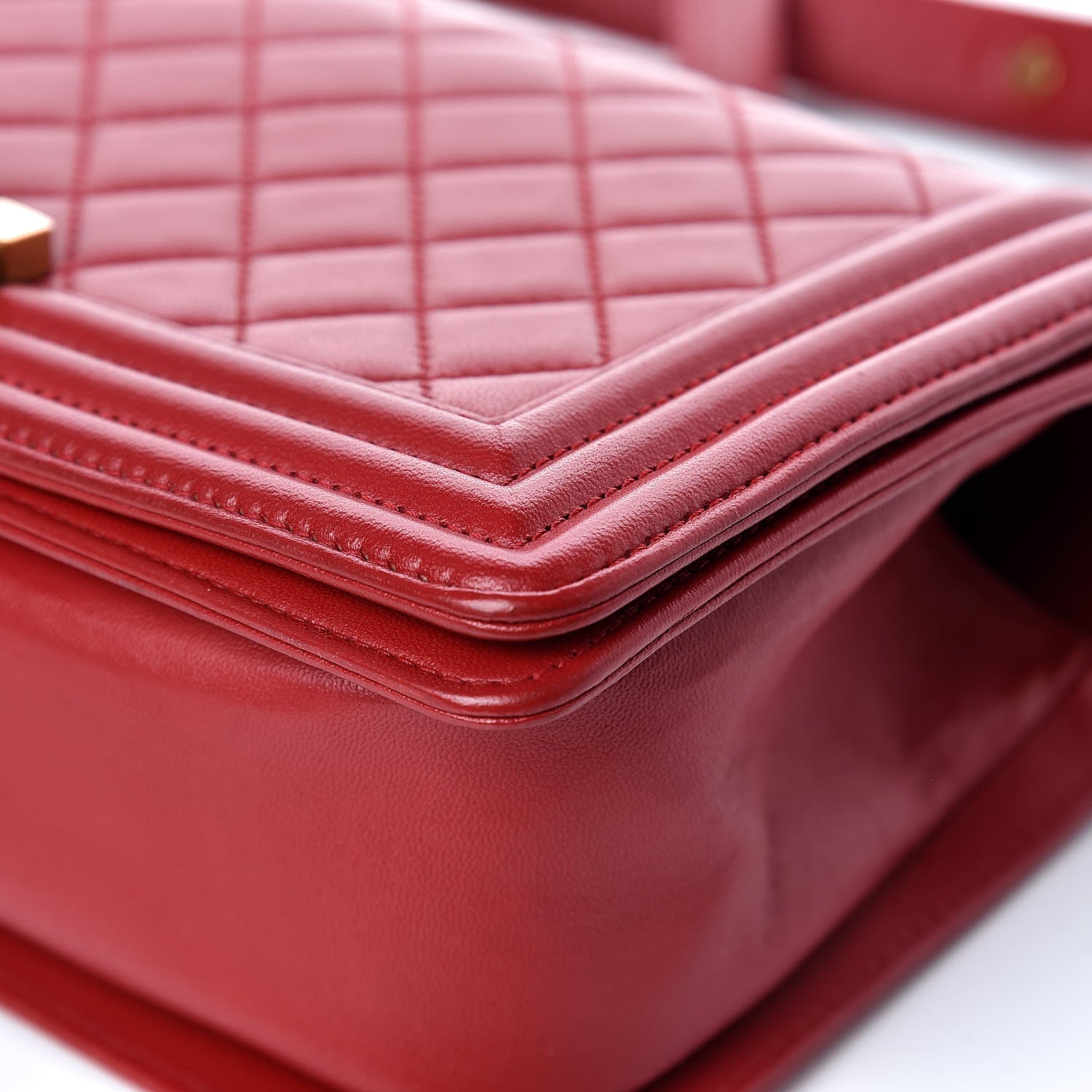 Chanel Lambskin Quilted Medium Boy Flap Red 10 of 13