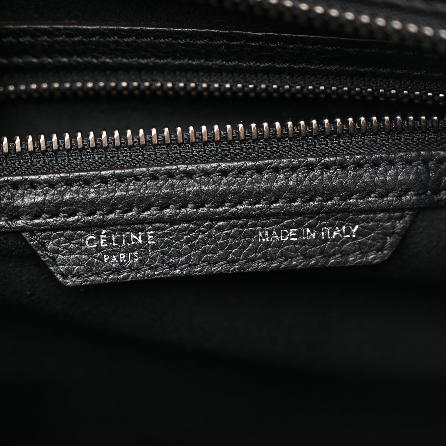 Celine Drummed Calfskin Mini Luggage Black 6 of 12