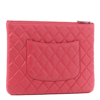 Chanel Lambskin Quilted Medium Cosmetic Case Pink 2 of 8
