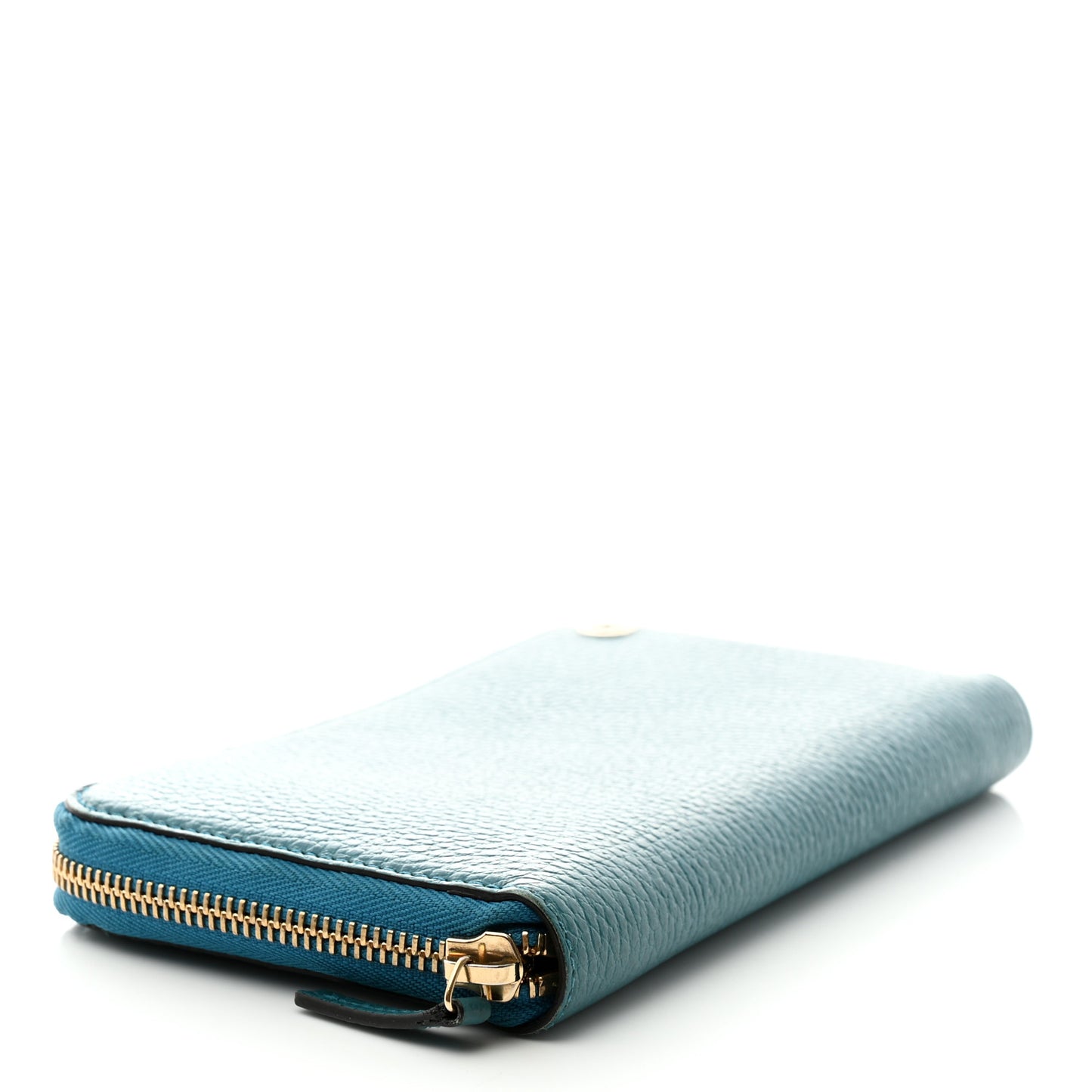 Dollar Calfskin GG Zip Around Wallet Deep Cobalt
