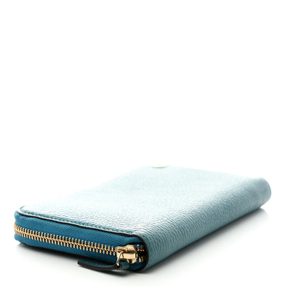 Gucci Dollar Calfskin GG Zip Around Wallet Deep Cobalt 4 of 7