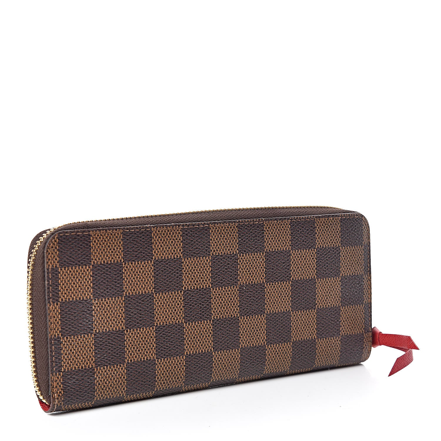Louis Vuitton Damier Ebene Clemence Wallet Cherry 3 of 9