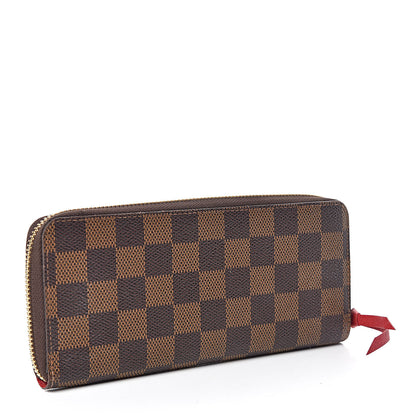 Louis Vuitton Damier Ebene Clemence Wallet Cherry 3 of 9