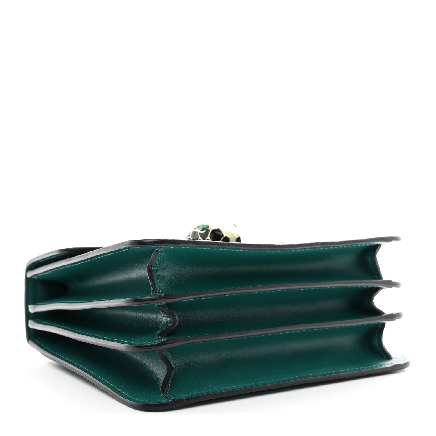 Bulgari Calfskin Serpenti Forever Top Handle Emerald Green 5 of 12