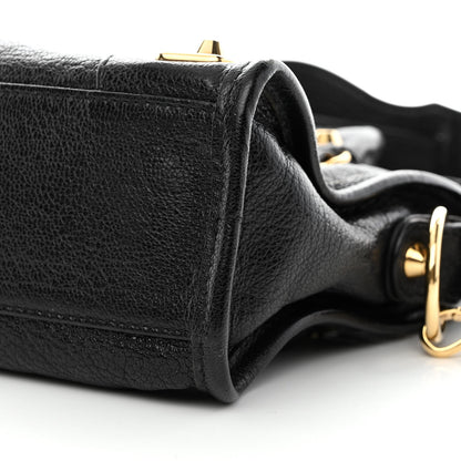 Balenciaga Chevre Gold Metallic Edge Hardware Mini City Black 10 of 11