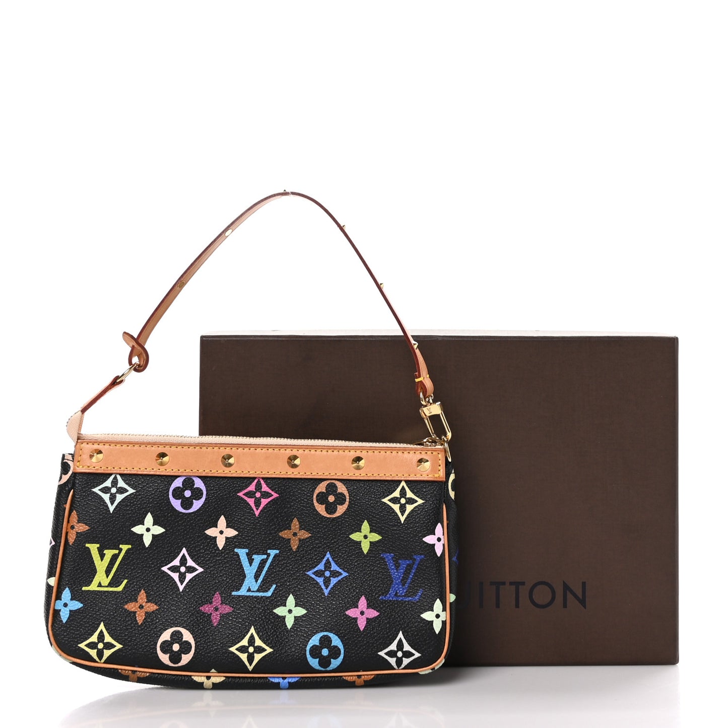 Monogram Multicolor Pochette Accessories Black