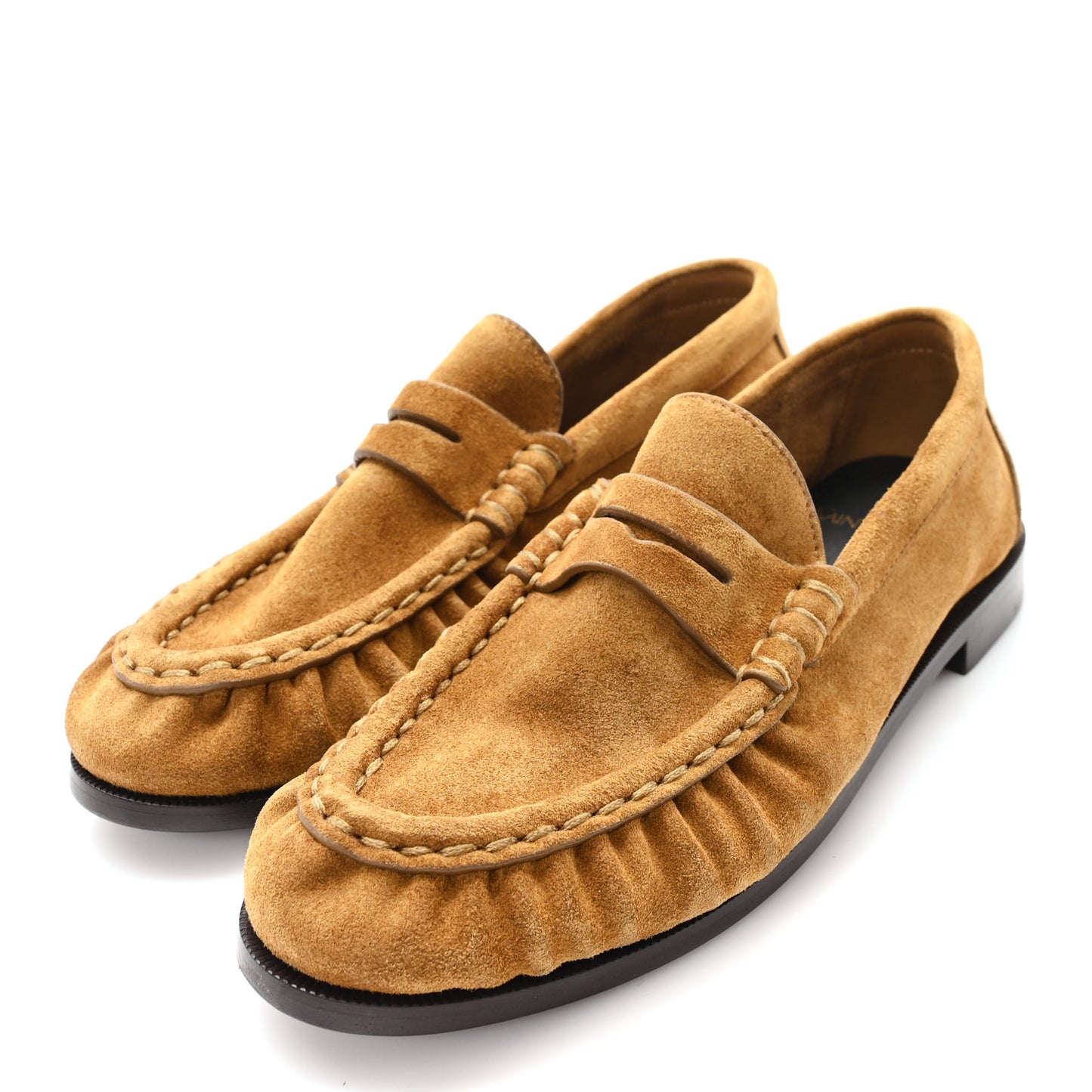 Suede Le Loafer 15 Penny Slippers 36 Cuoio