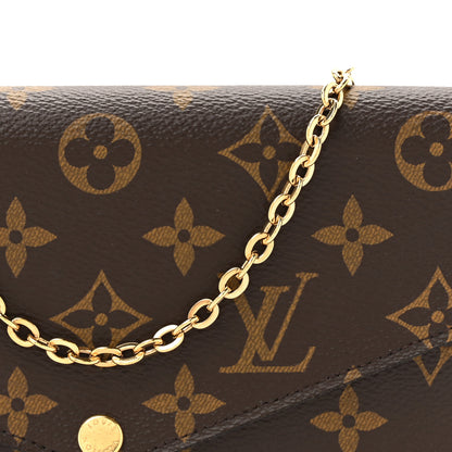 Louis Vuitton Monogram Pochette Felicie Chain Wallet Fuchsia 8 of 11