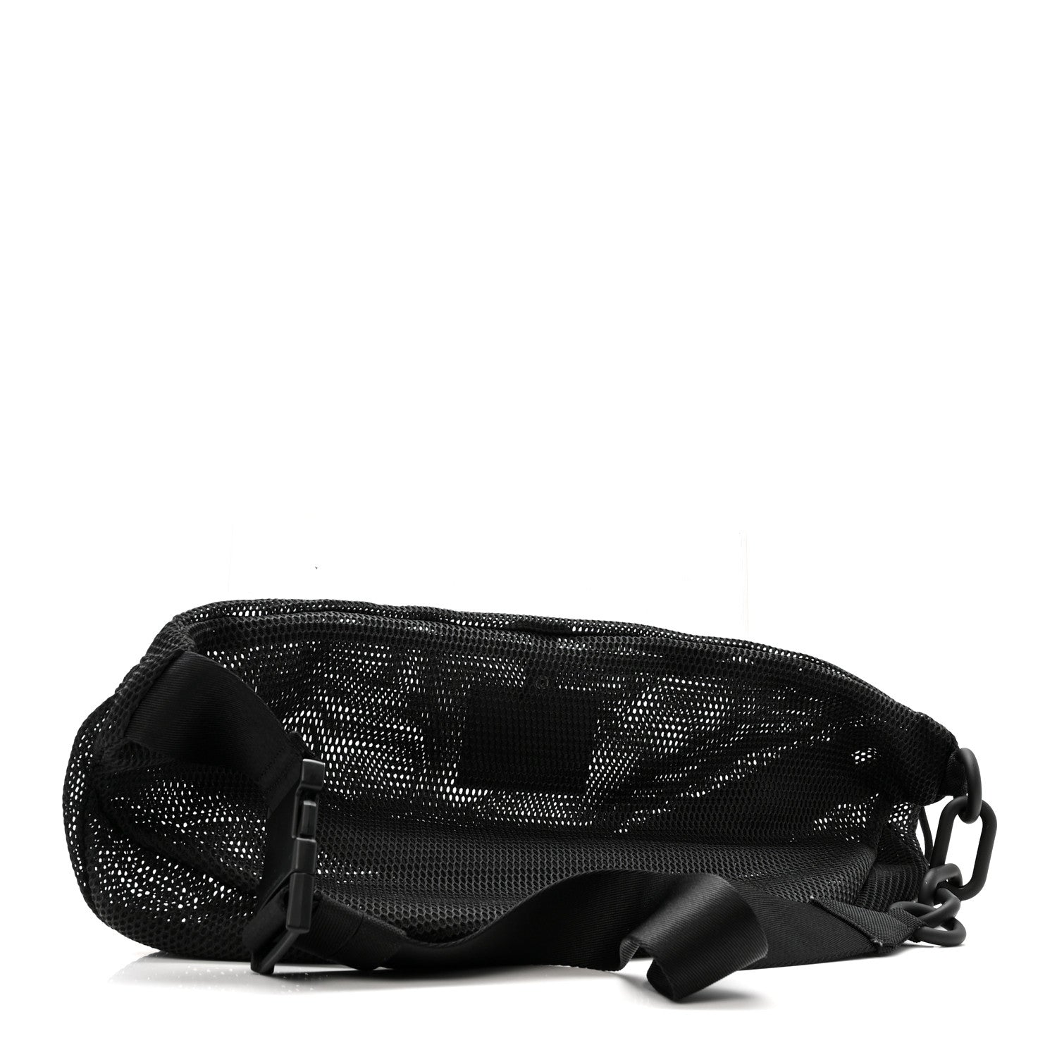 Alexander Wang Nylon Mesh Logo Printed Attica Gym Shoulder Bag Black 3 of 11