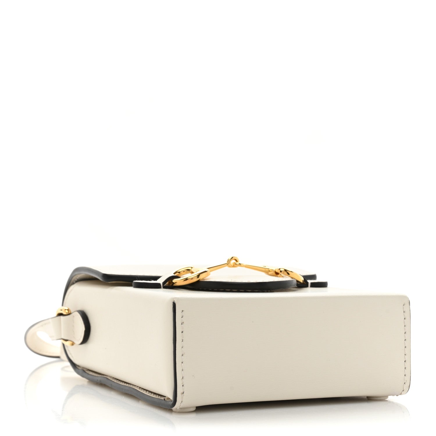 Gucci Boarded Plutone Calfskin Mini Horsebit 1955 Crossbody Bag Mystic White 4 of 9