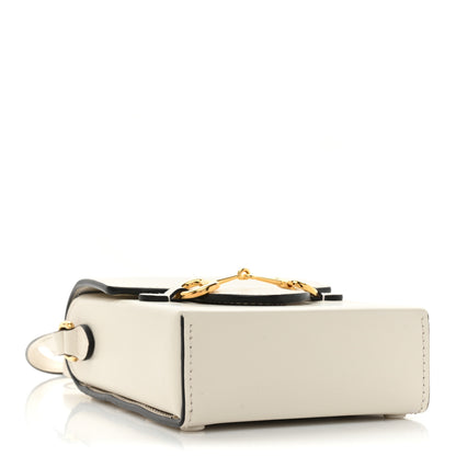 Gucci Boarded Plutone Calfskin Mini Horsebit 1955 Crossbody Bag Mystic White 4 of 9