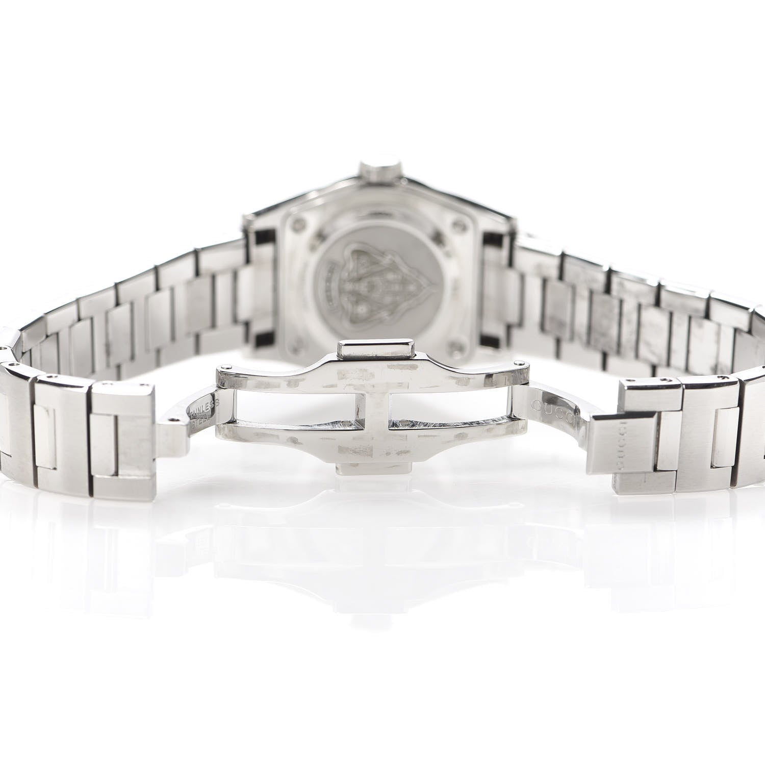 Gucci Stainless Steel Diamond Pink Mother of Pearl 28mm Pantheon Quartz Watch 6 of 7