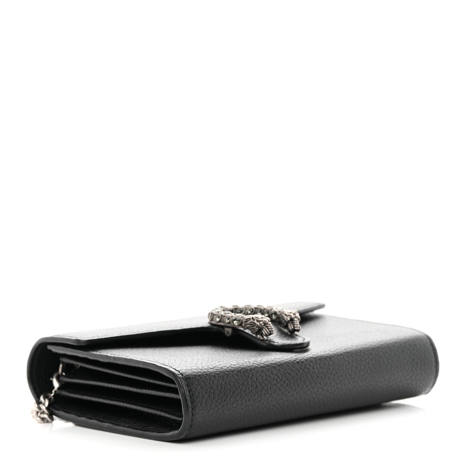 Gucci Calfskin Mini Dionysus Chain Wallet Black 4 of 10