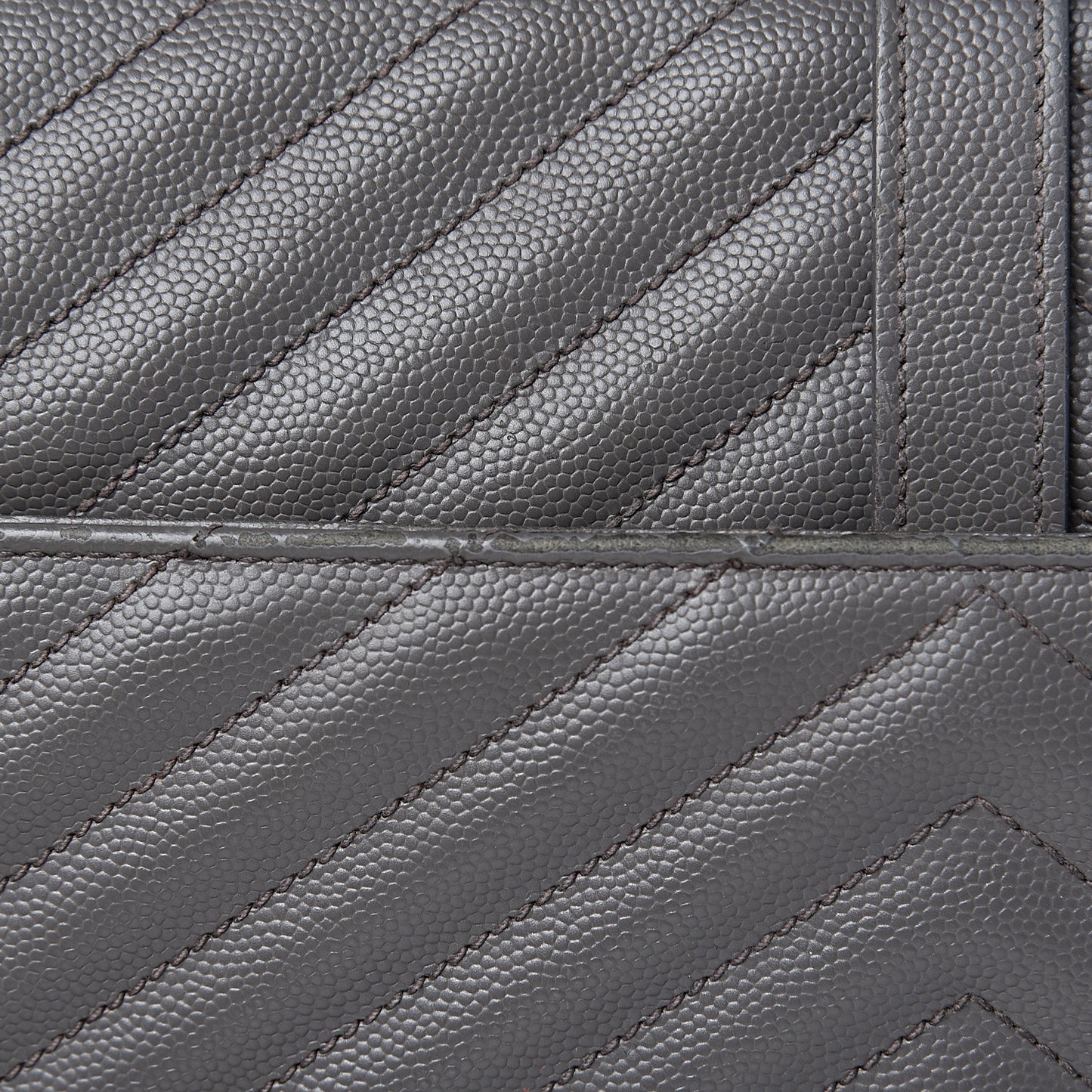 Grain De Poudre Matelasse Chevron Large Monogram Satchel Earth